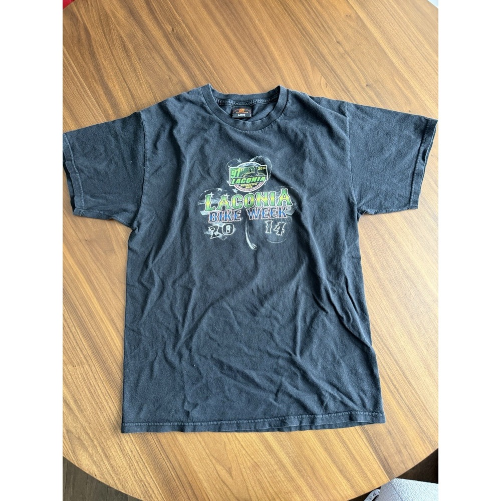 Vintage 2014 Laconia Bike Week T-Shirt 91st Rally Graphic Tee Men's L